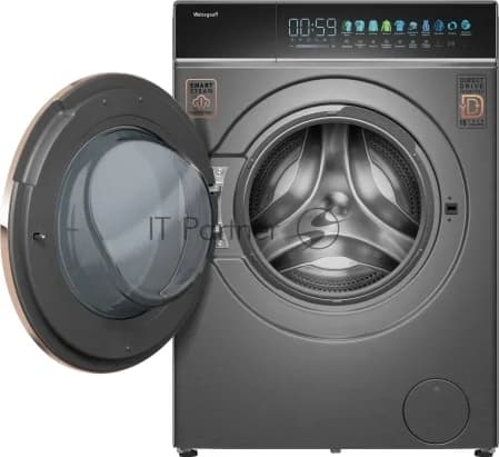 Weissgauff Стиральная машина Weissgauff WM 58411 Direct Drive Inverter Premium Steam Grey серая, загрузка фронтальная 11кг, 1400 об/мин