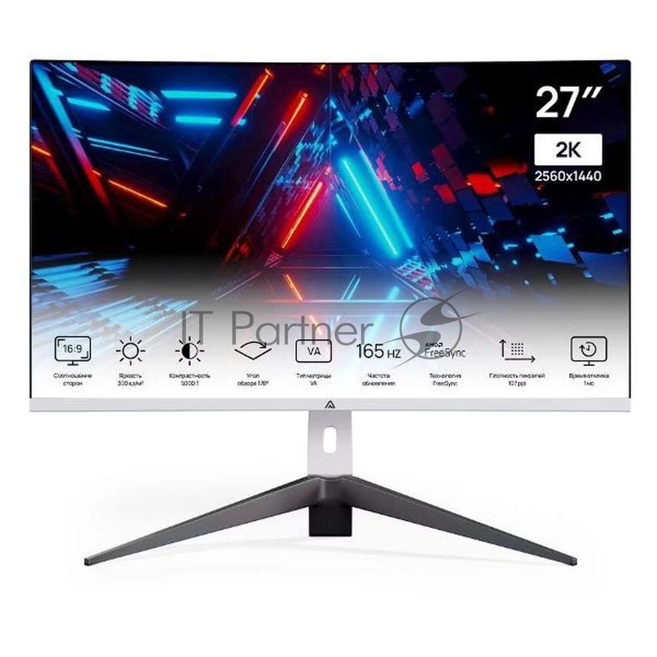 АБР ТЕХНОЛОДЖИ АБР ТЕХНОЛОДЖИ Монитор 27" ABR MC27GQC-i2 VA 2560x1440, 165 Гц