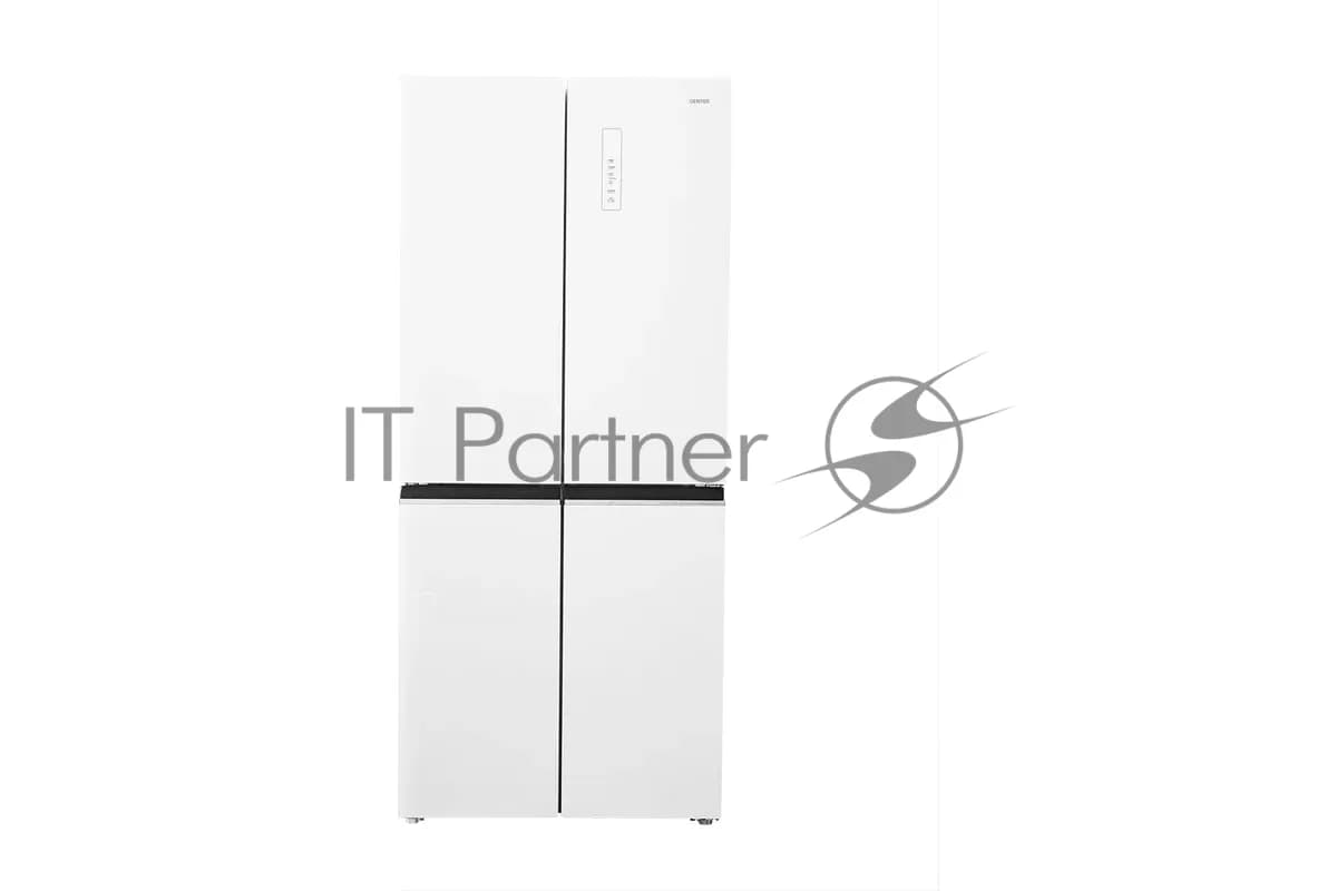 CENTEK Холодильник Centek CT-1744 NF White Glass белый трехкамерный 267/148л морозилка снизу, No Frost, Side by Side