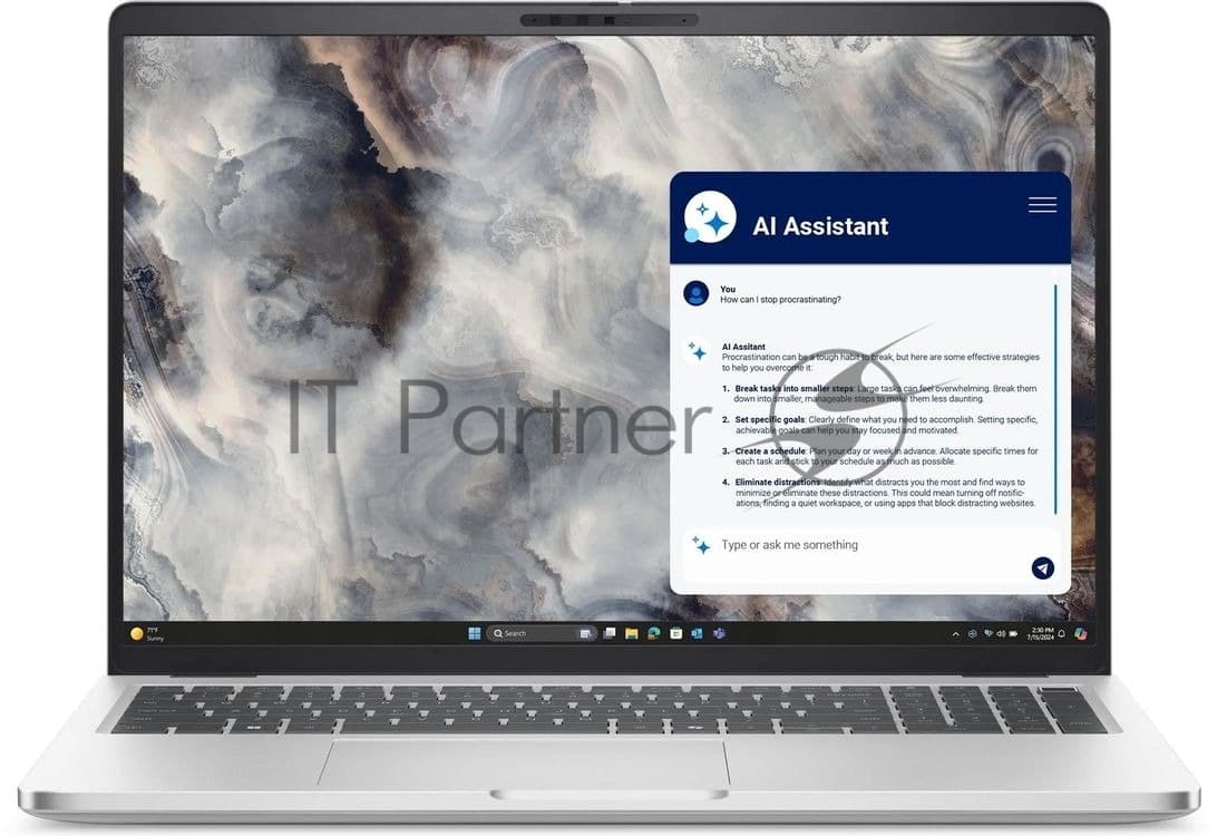 Dell Ноутбук Dell Pro 16 Plus/16"/IPS/Core Ultra 7 266V/16Gb/1Tb SSD/Intel Graphics/Linux/серый/1.85kg