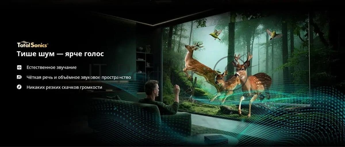 Skyworth Телевизор Skyworth 55" 55X66H черный/серый Mini LED UHD 60Hz Smart TV Google TV 2GB/32GB