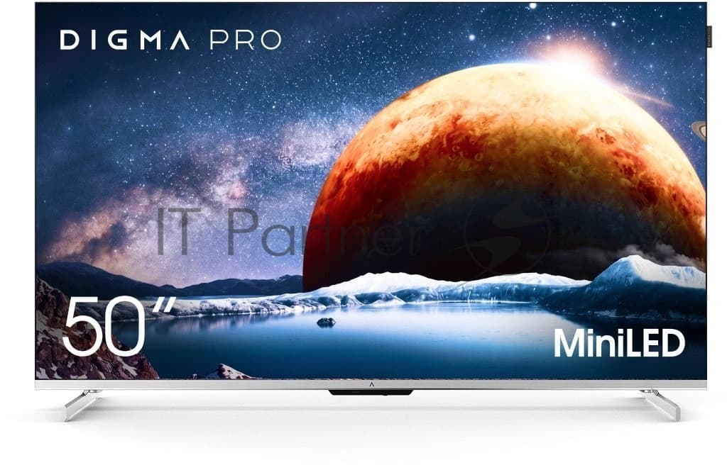 Digma Телевизор Digma PRO 50" Mini LED 50Q серебристый Mini-LED QLED UHD 144Hz Smart TV Google TV 3GB/32GB