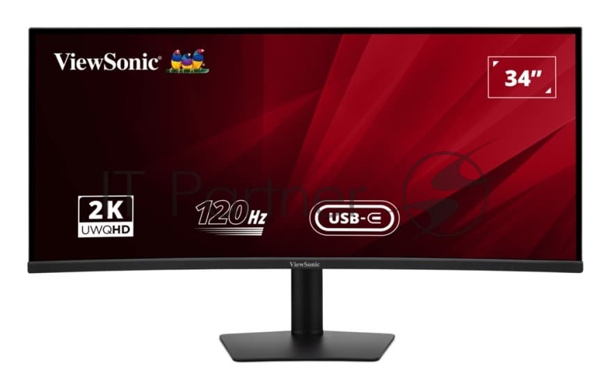 ViewSonic Монитор ViewSonic 34" VA3420C-2 черный VA LED 21:9 HDMI M/M матовая HAS Piv 300cd 178гр/178гр 3440x1440 120Hz DP 2K USB 8.4кг