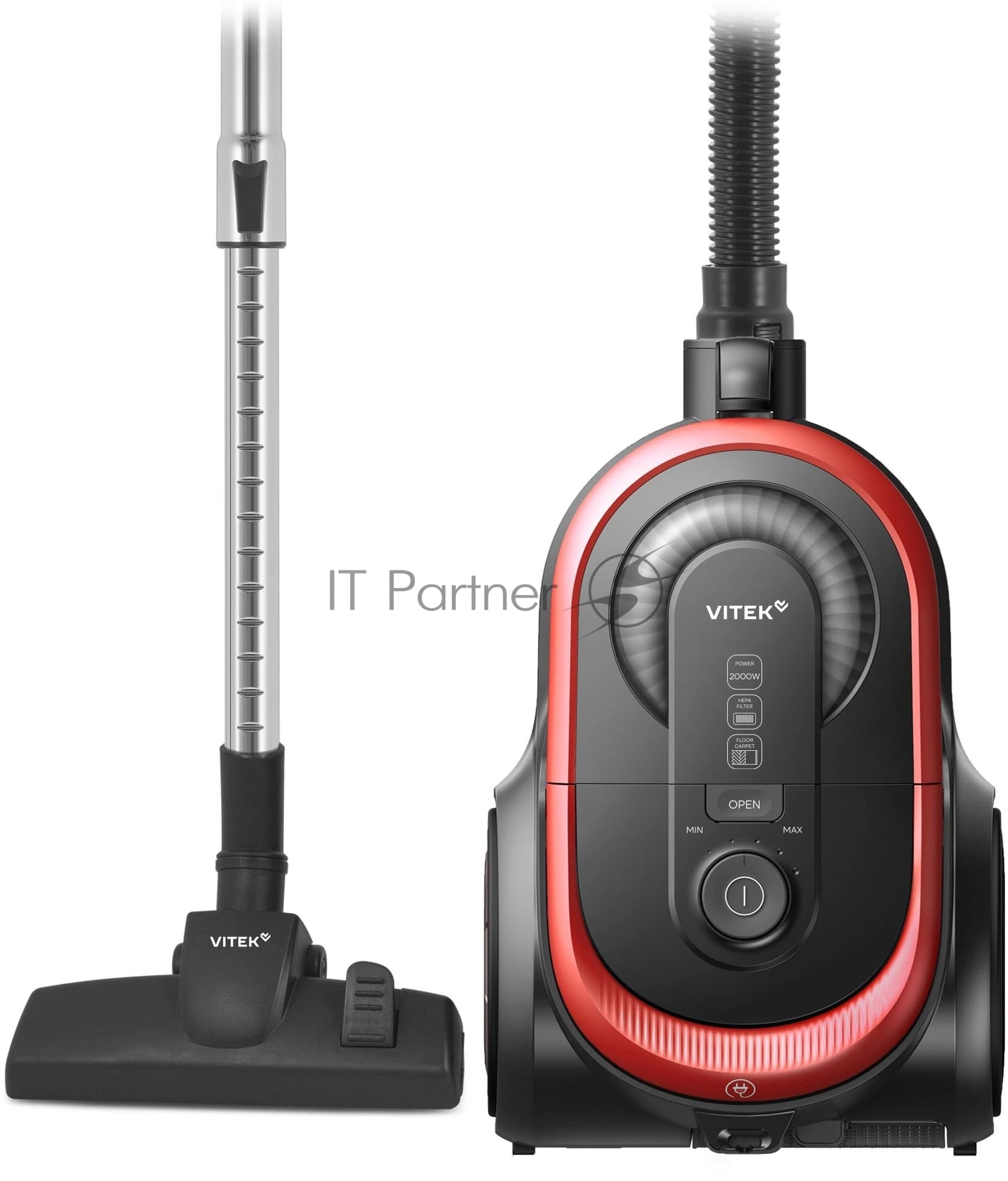 VITEK Vitek Пылесос Vitek VT-CV1880 черный/красный, 400/2000 Вт