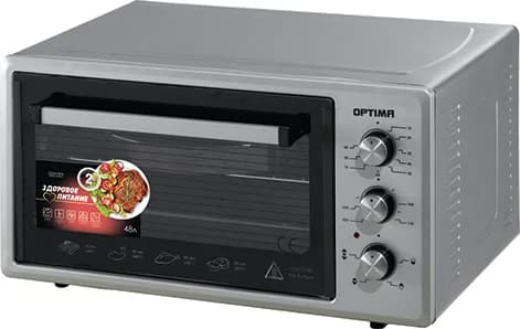Мини-печь OPTIMA OFС-48G (48л,конвекция,таймер,лампа,противень 2шт.,реш.,1600Вт, сер)