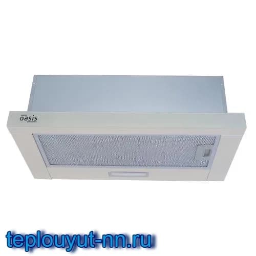 Встраиваемая вытяжка слайдер OASIS UV-60IG (327) бежевое стекло