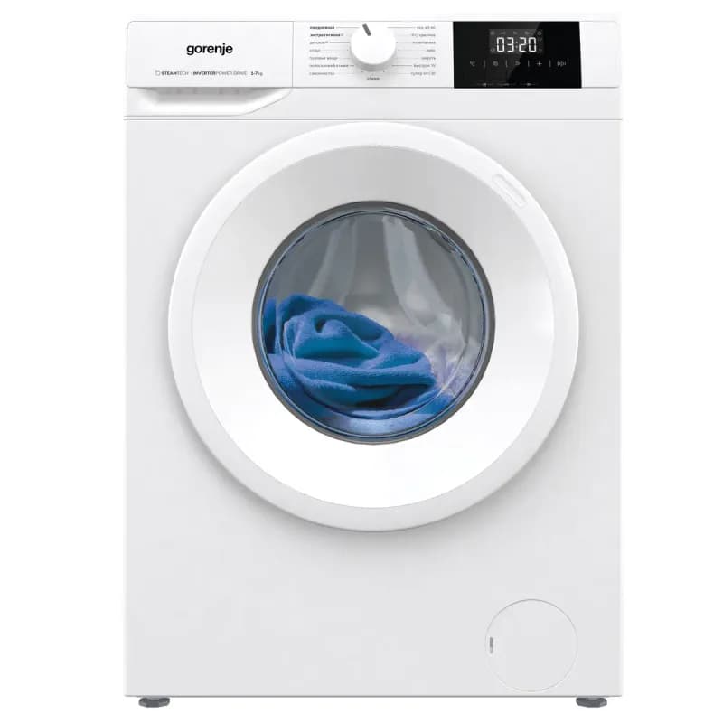 Стиральная машина Gorenje W5NGPI72SBS/C, с паром, 7кг, 1200об/мин, инверторная