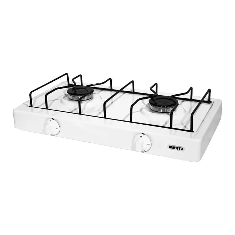 Плита газовая МЕЧТА 200м (2 конфорки) настольная (Белый)