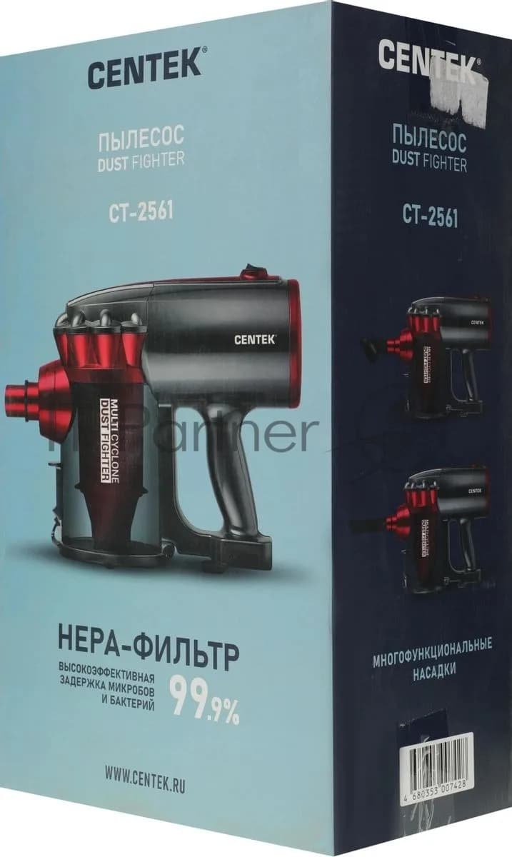 CENTEK CENTEK Пылесос вертикальный Centek CT-2561 красный/черный, питание от сети