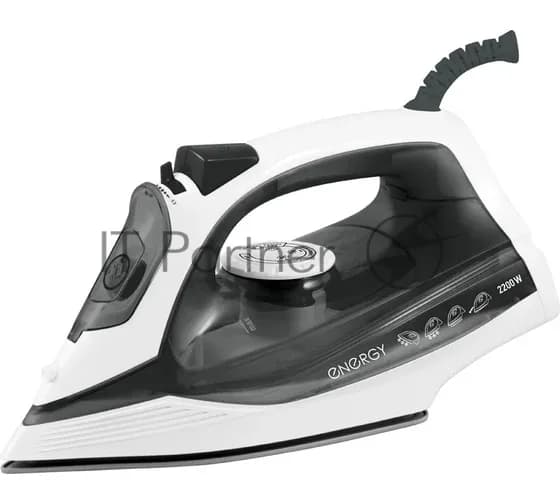 Energy Утюг Energy EN-302 черный/белый, 2200 Вт, 22 г/мин, 60 г/мин, 300 мл