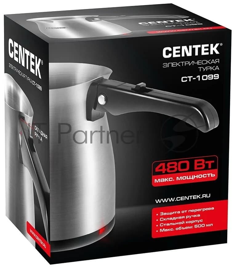 CENTEK CENTEK Электрическая турка Centek CT-1099 SS серебристый, исп