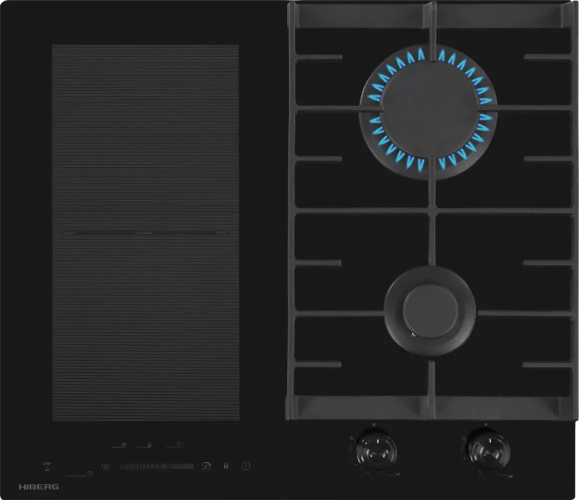 Газовая варочная панель Hiberg VM 9055 B, белый
