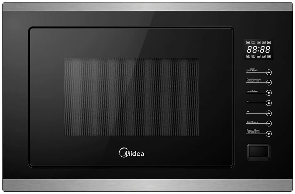 Встраиваемая микроволновая печь Midea MI9250BX, соло, чёрный