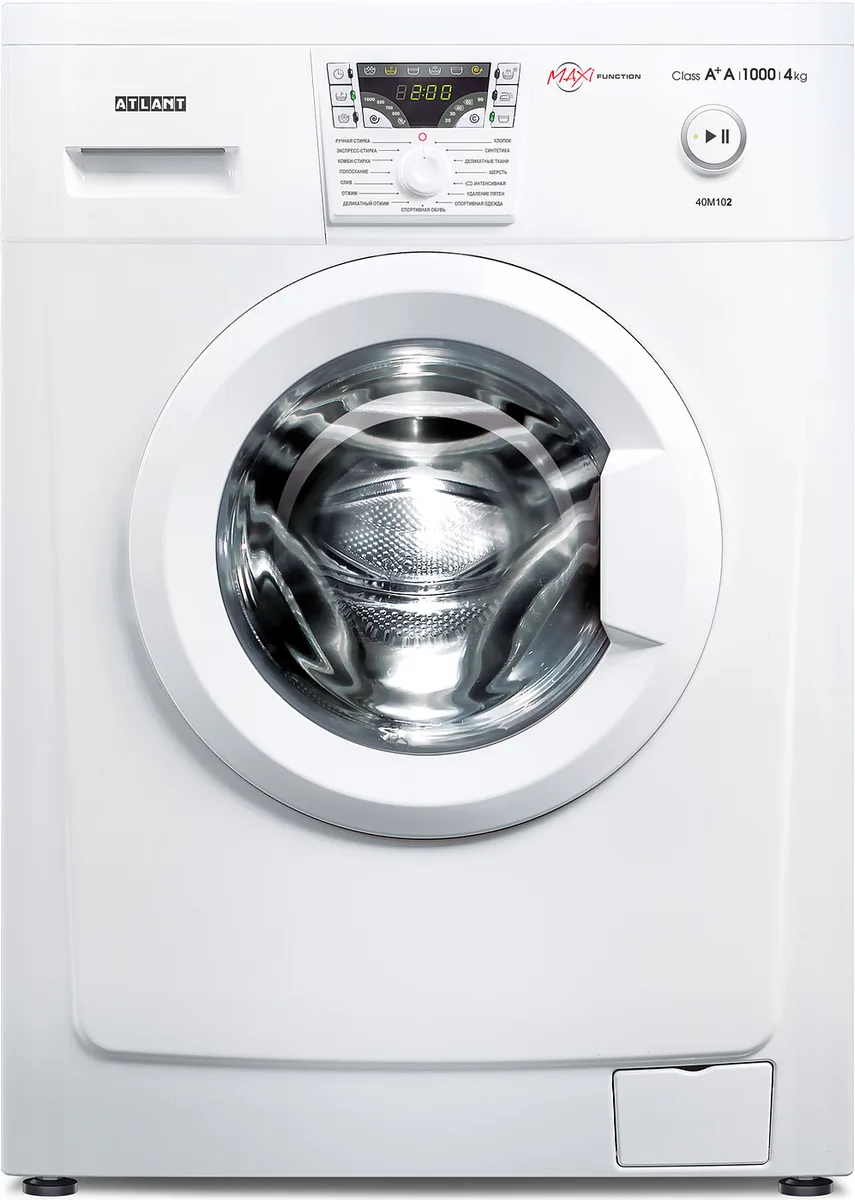 Стиральная машина Atlant СМА-40М102-00, фронтальная загрузка, белый