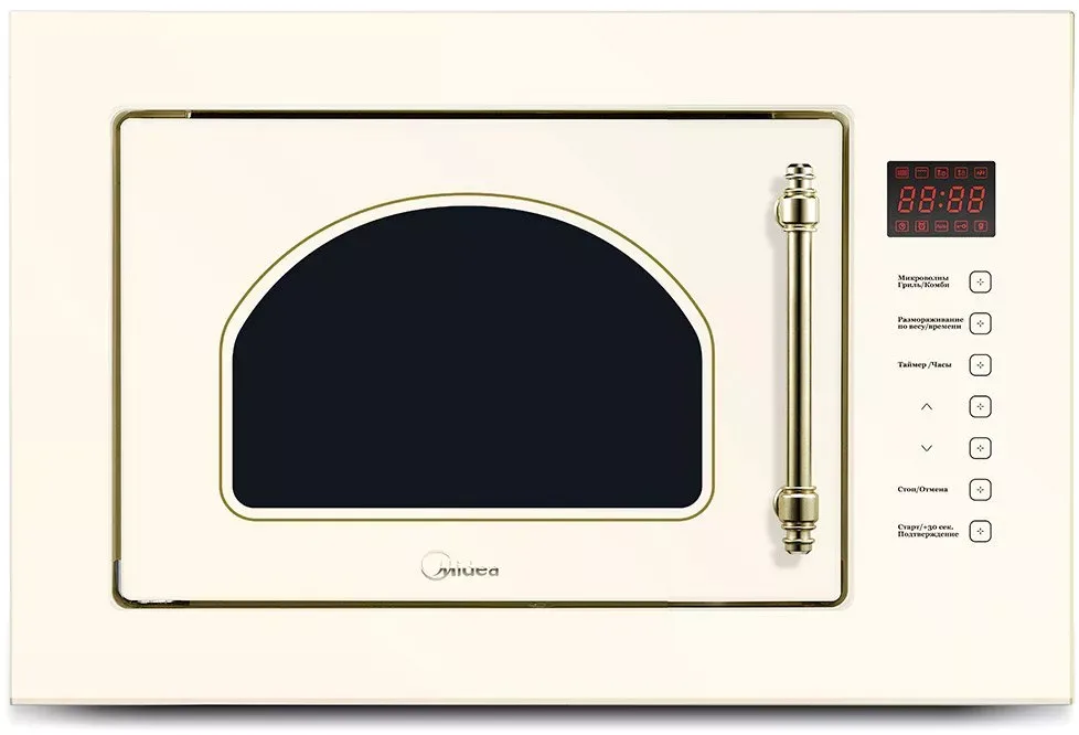 Встраиваемая микроволновая печь Midea MI9252RGI-B, с грилем, бежевый