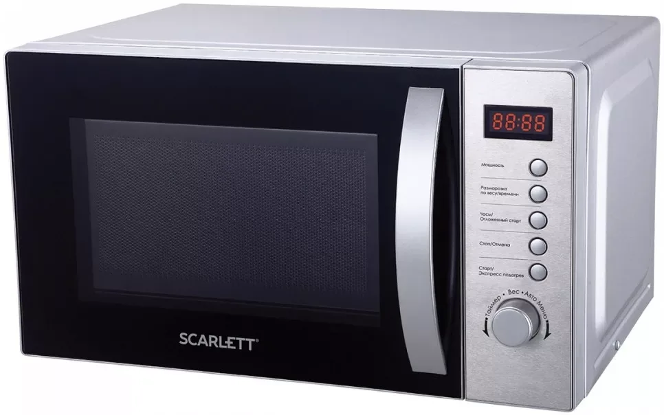 Микроволновая печь Scarlett SC-MW9020S10D, соло, серебристый — фото 2