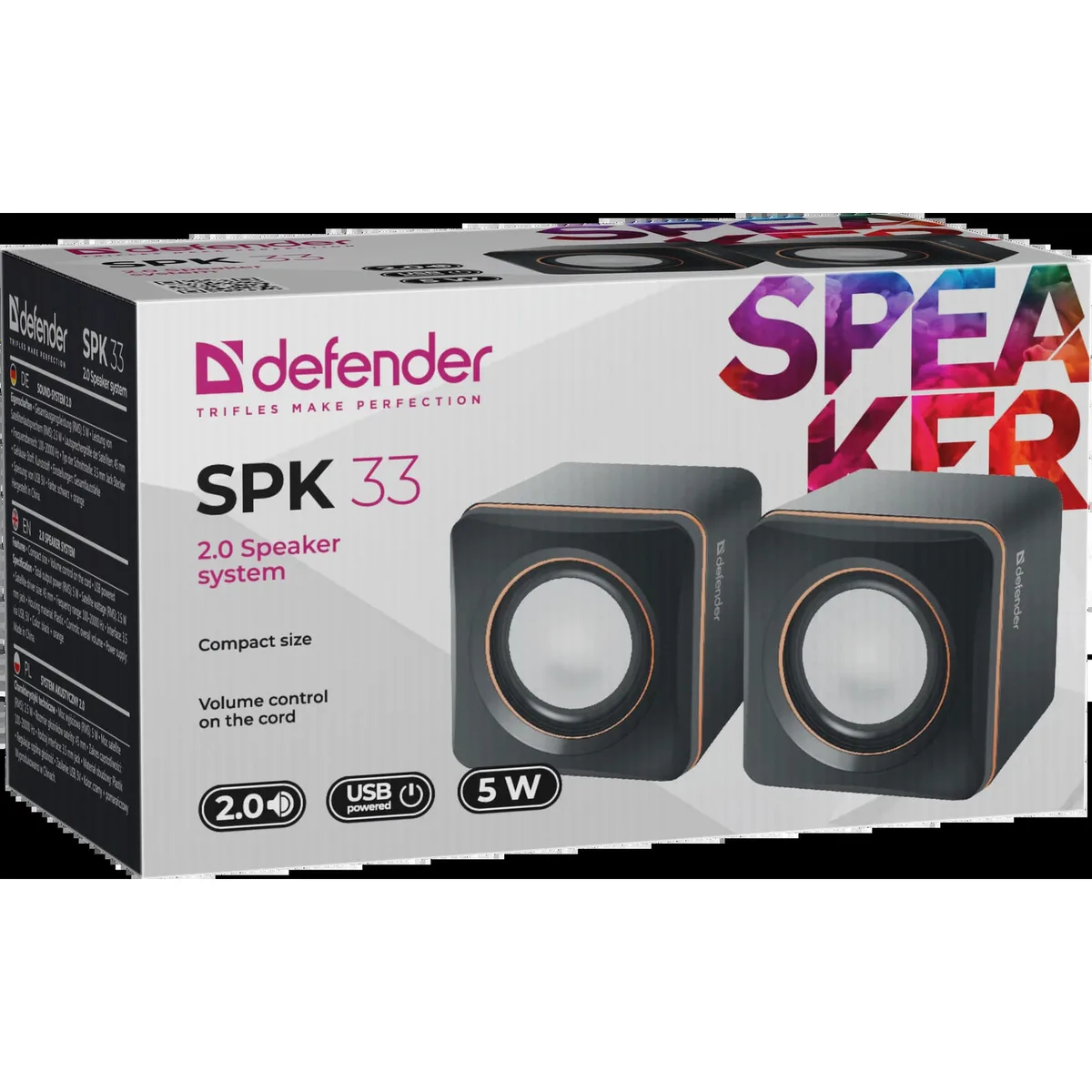 Акустическая система Defender SPK 33, чёрный — фото 4