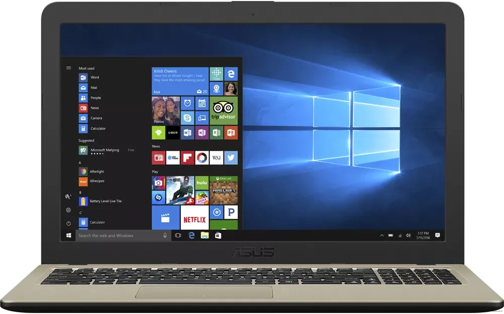 Ноутбук ASUS VivoBook A540BA-DM492, 15.6", A6-9225, 8 ГБ, 1 ТБ HDD, чёрный