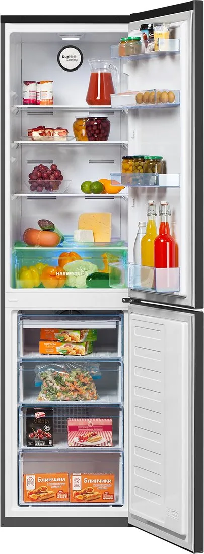 Холодильник Beko B3R0CNK 332 HX, двухкамерный, нержавеющая сталь — фото 3