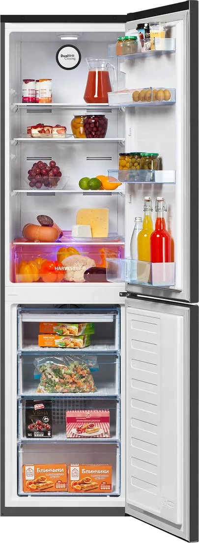 Холодильник Beko B3R0CNK 332 HX, двухкамерный, нержавеющая сталь — фото 4