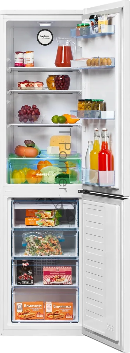 Холодильник Beko B3R0CNK332HW, двухкамерный, белый — фото 4