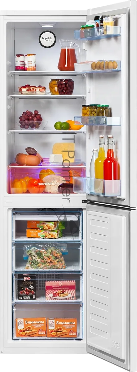 Холодильник Beko B3R0CNK332HW, двухкамерный, белый — фото 3