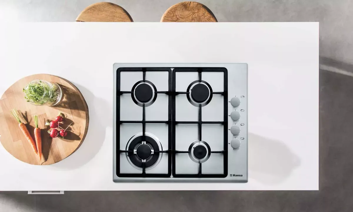 Газовая варочная панель Hansa BHGI63112025, серебристый — фото 2