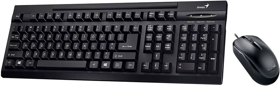 Комплект клавиатура и мышь Genius KM-125, чёрный