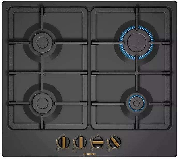 Газовая варочная панель Bosch PGP6B3B90R, чёрный