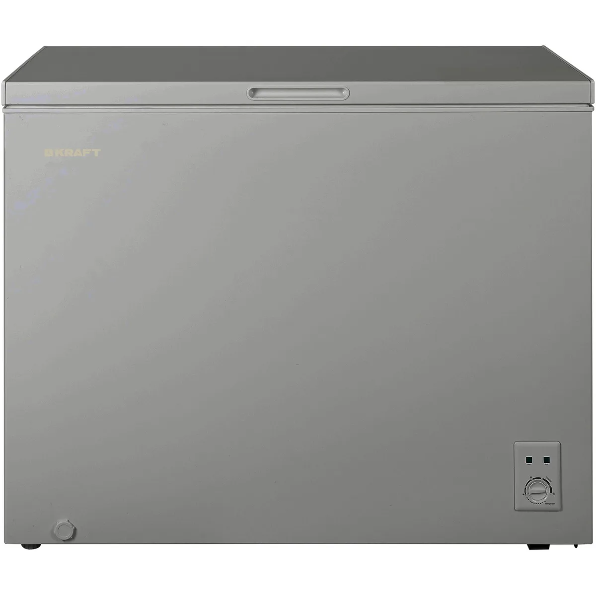 Морозильный ларь Kraft BD -280SRX, глухая крышка, серебристый