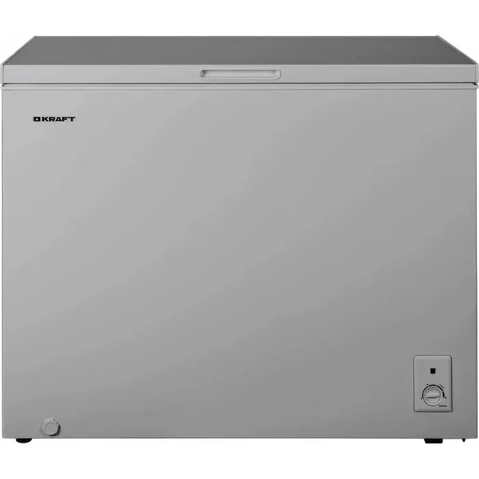 Морозильный ларь Kraft BD -280SRX, глухая крышка, серебристый — фото 2