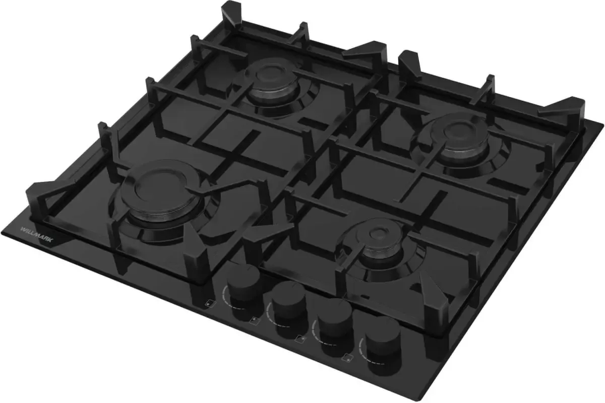 Газовая варочная панель Willmark WGH-4601BL, чёрный