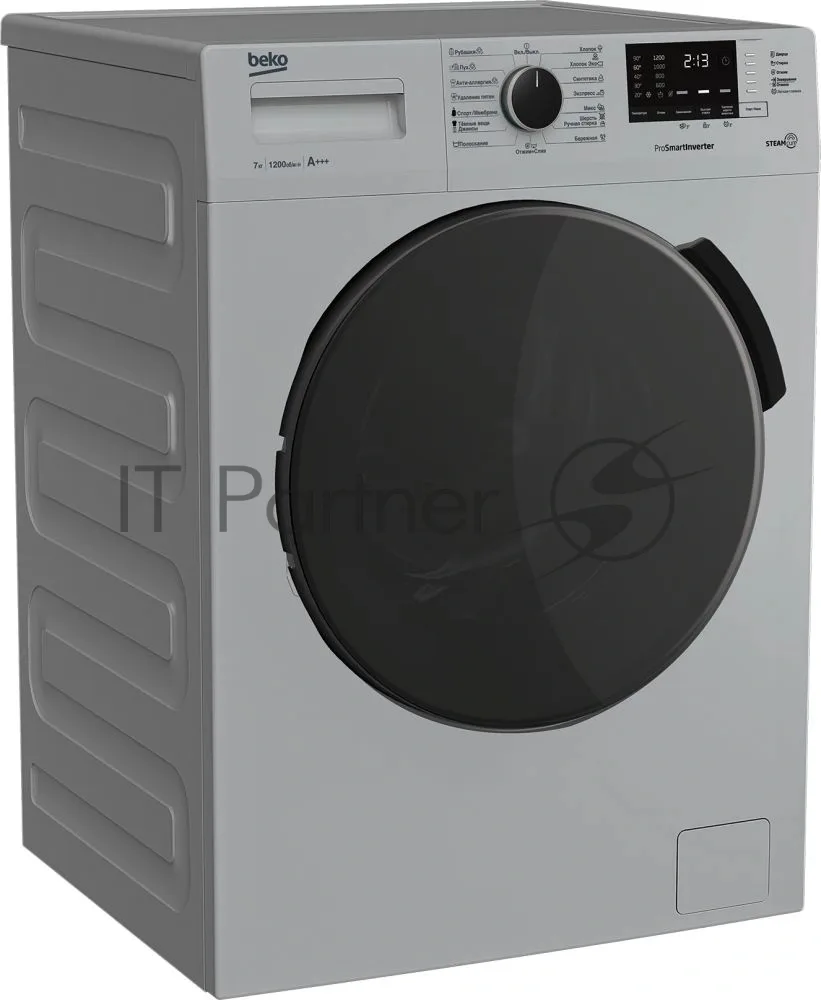 Стиральная машина Beko RSPE78612S, фронтальная загрузка, серебристый — фото 2