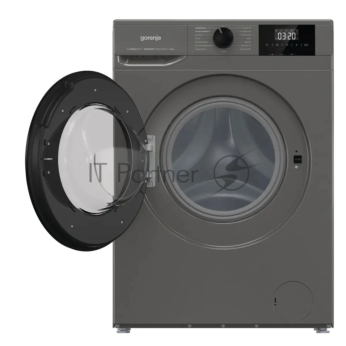 Стиральная машина Gorenje W3NGPI61SAST/C, фронтальная загрузка, серый