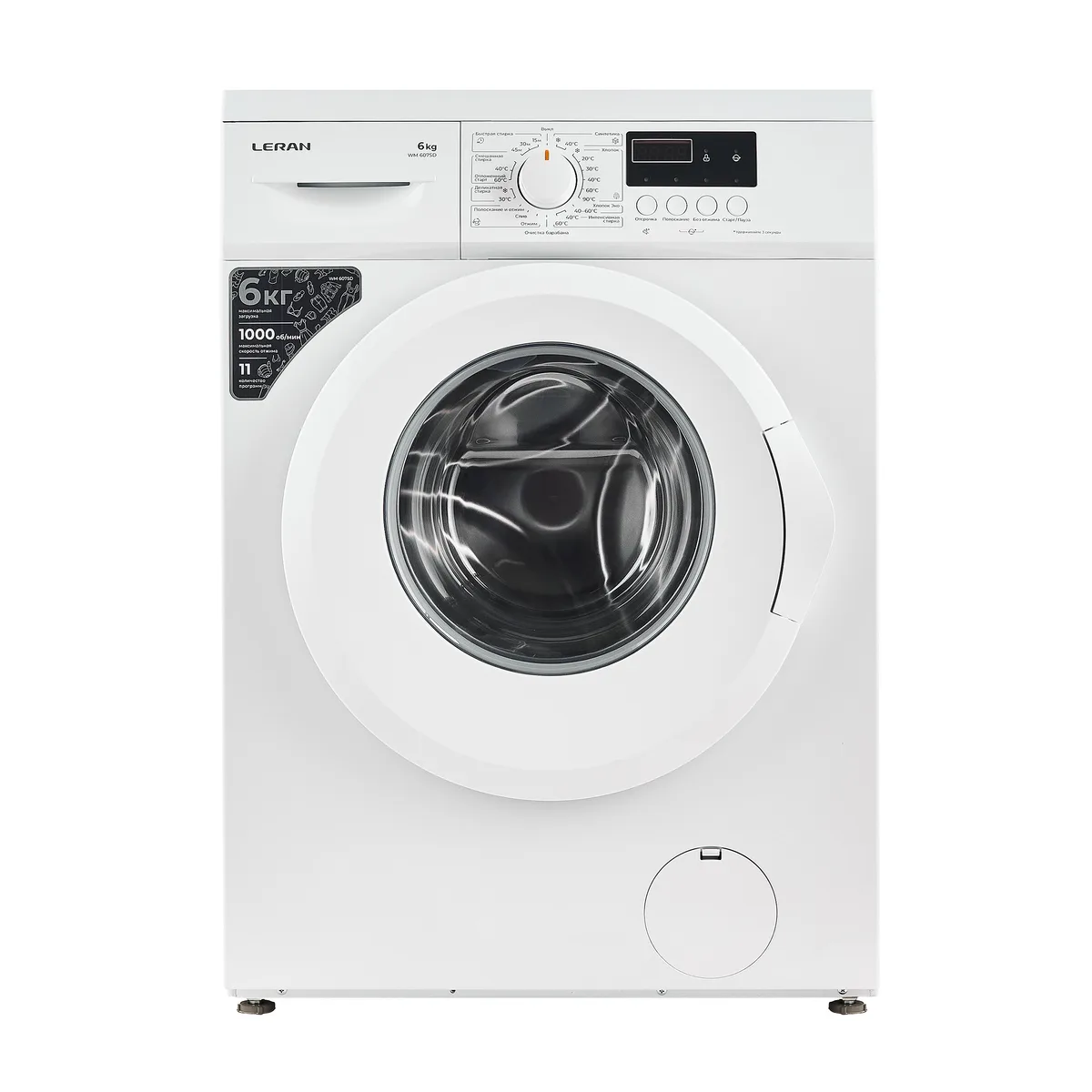 Стиральная машина Leran WM 607SD, фронтальная загрузка, белый