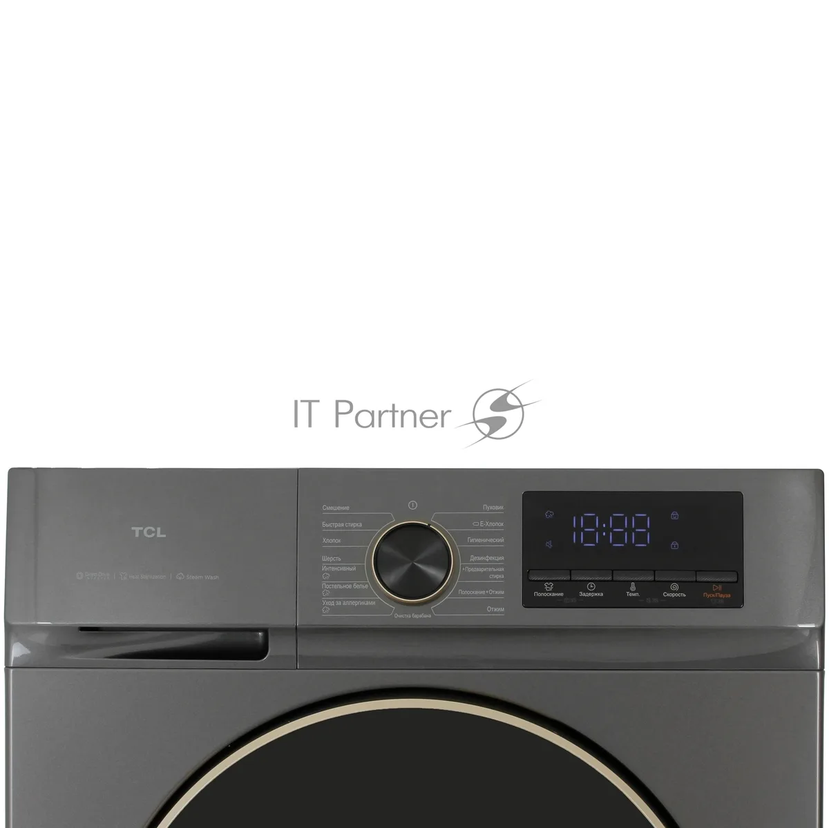 Стиральная машина TCL TWRP-1108W12G2, фронтальная загрузка, серый — фото 2