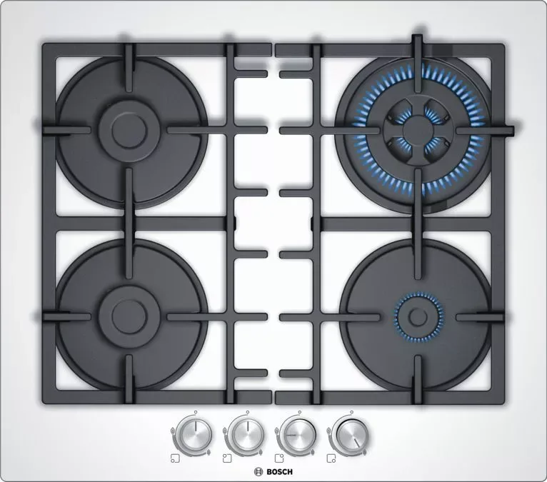 Газовая варочная панель Bosch PNH6B2O90R, белый