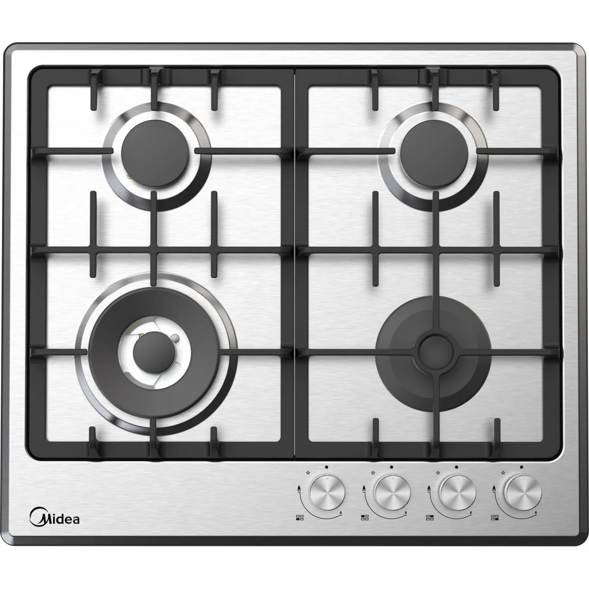 Газовая варочная панель Midea MG643TX, нержавеющая сталь