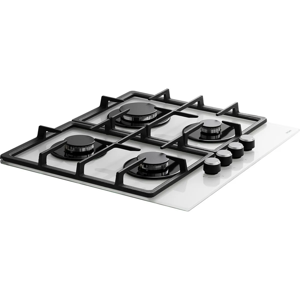 Газовая варочная панель Haier HHX-G 64 CNW, закалённое стекло, белый — фото 2