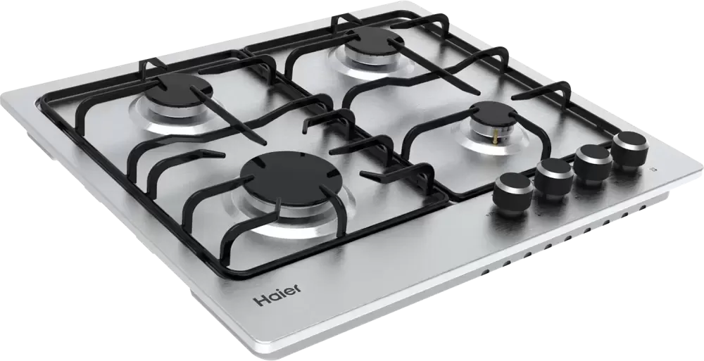 Газовая варочная панель Haier HHX-M64ENX, нержавеющая сталь — фото 2
