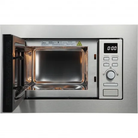 Встраиваемая микроволновая печь Midea MI62170X, соло, нержавеющая сталь — фото 4