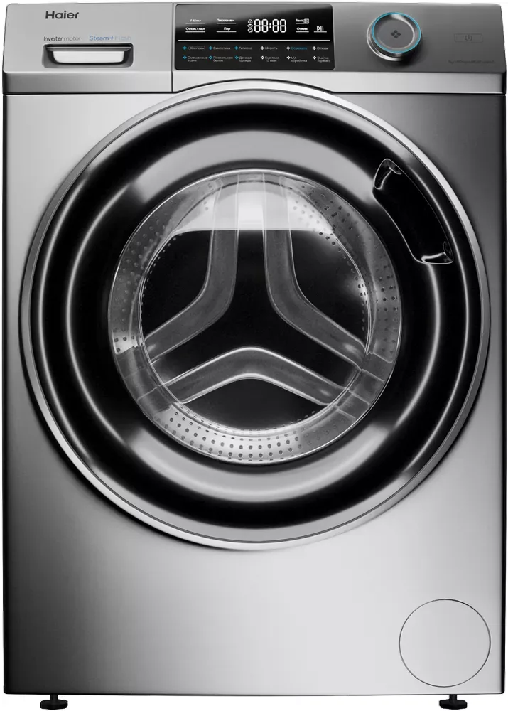 Стиральная машина Haier HW80-BP14969AS, фронтальная загрузка, серебристый