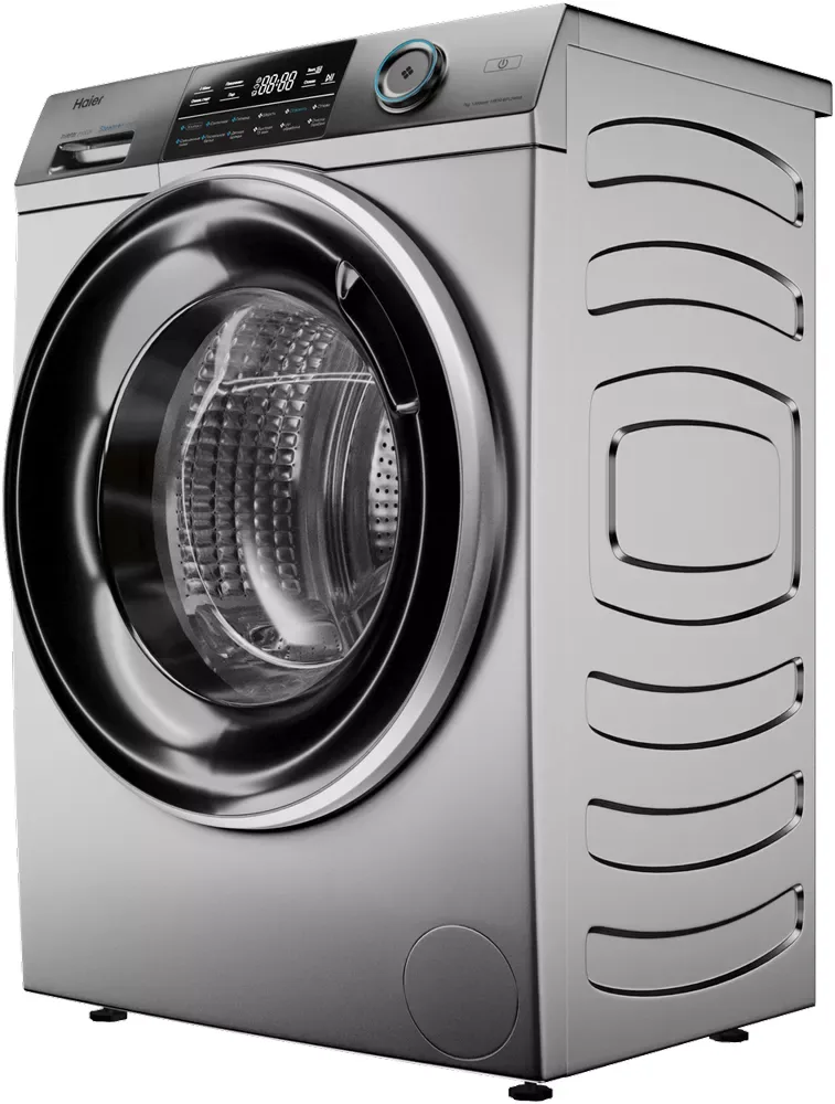 Стиральная машина Haier HW80-BP14969AS, фронтальная загрузка, серебристый — фото 2