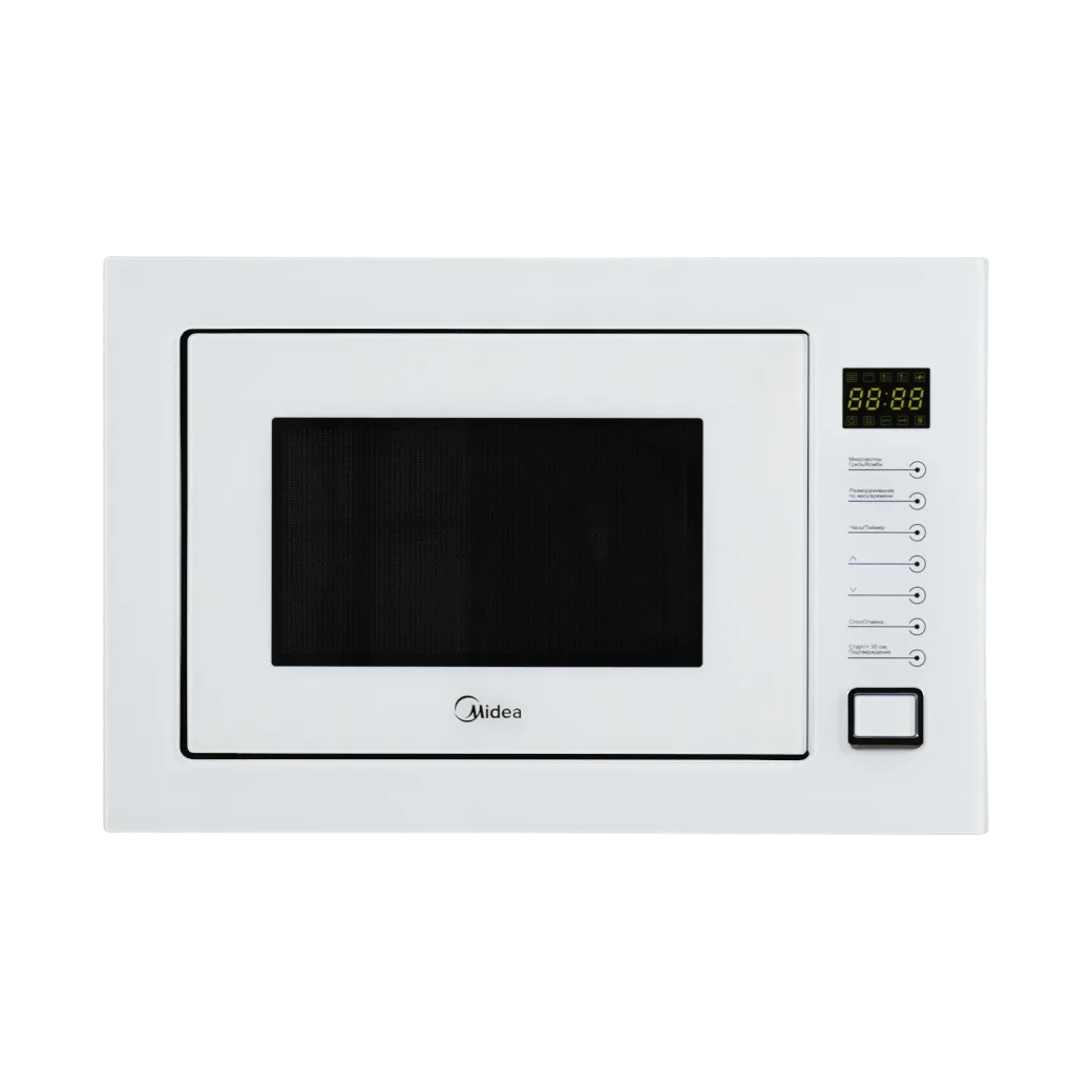 Встраиваемая микроволновая печь Midea TG925B8D-WH, соло, белый — фото 2