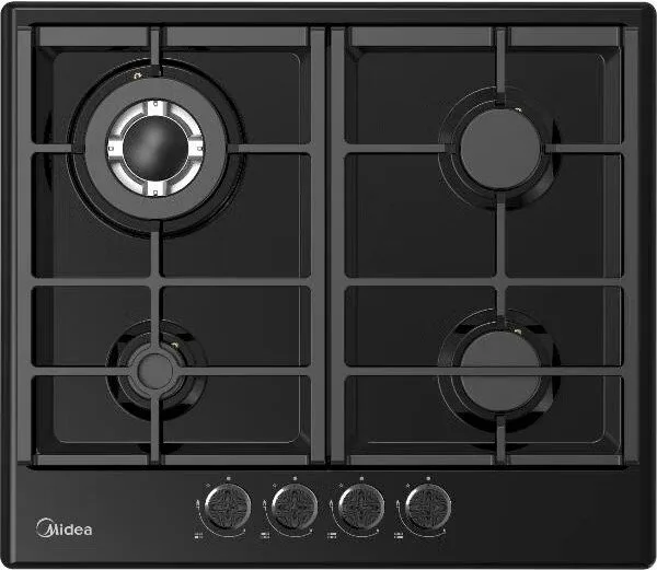 Газовая варочная панель Midea MG607B, эмаль, чёрный