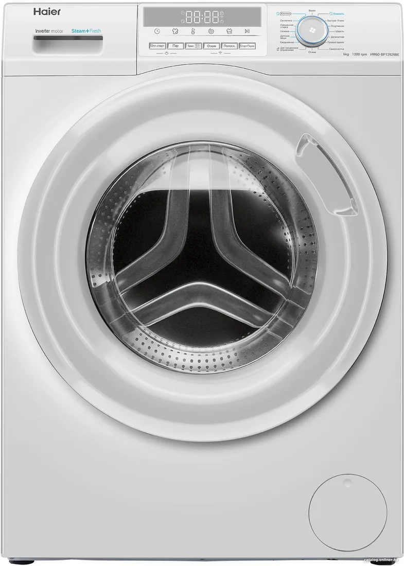 Стиральная машина Haier HW60-BP12929BE, вертикальная загрузка, белый