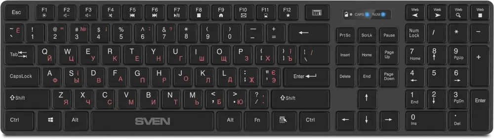 Клавиатура Sven KB-E5300W, чёрный