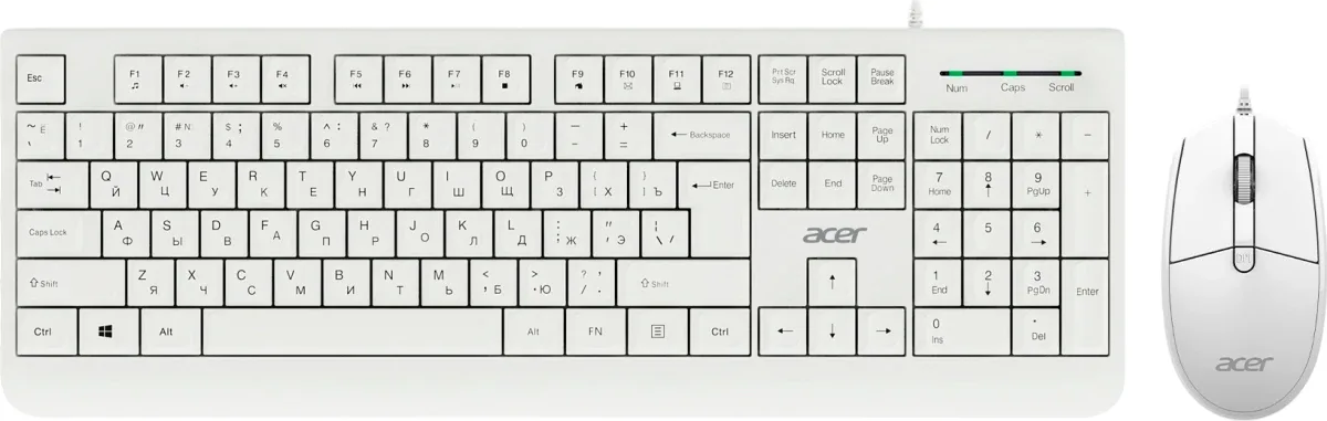 Комплект клавиатура и мышь Acer ZL.ACCCC.015, чёрный