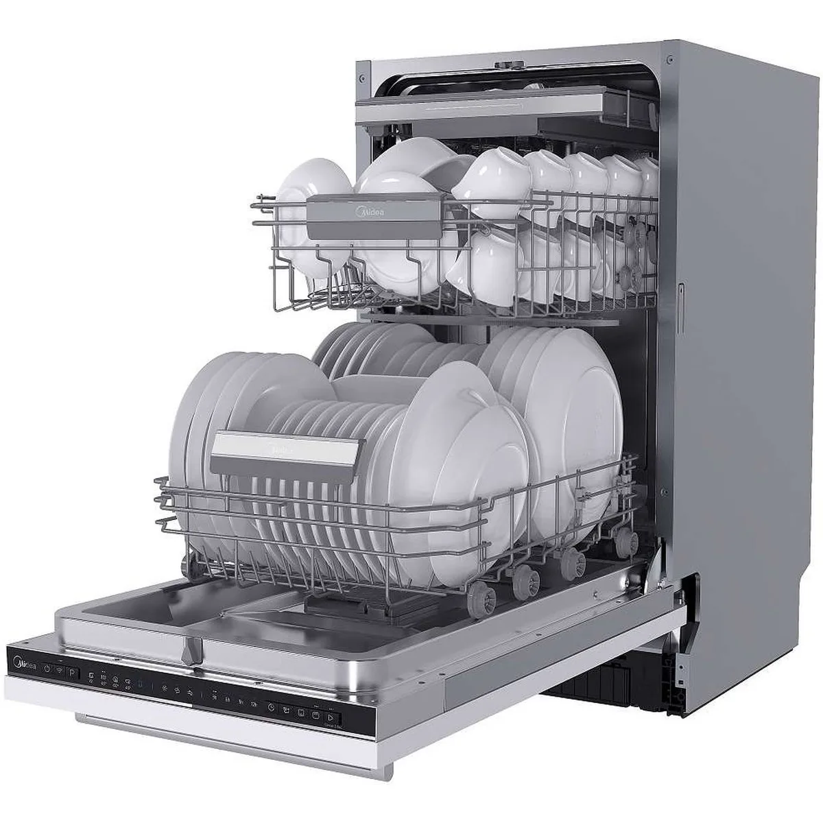 Встраиваемая посудомоечная машина Midea MID 45 S150i, белый — фото 3