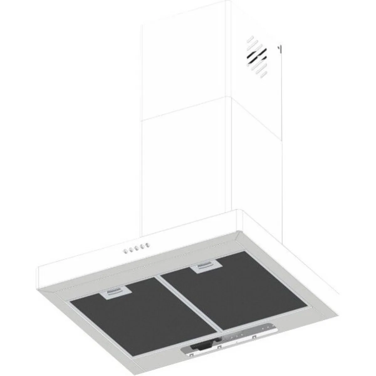 Вытяжка Oasis KA-60W, каминная, белый